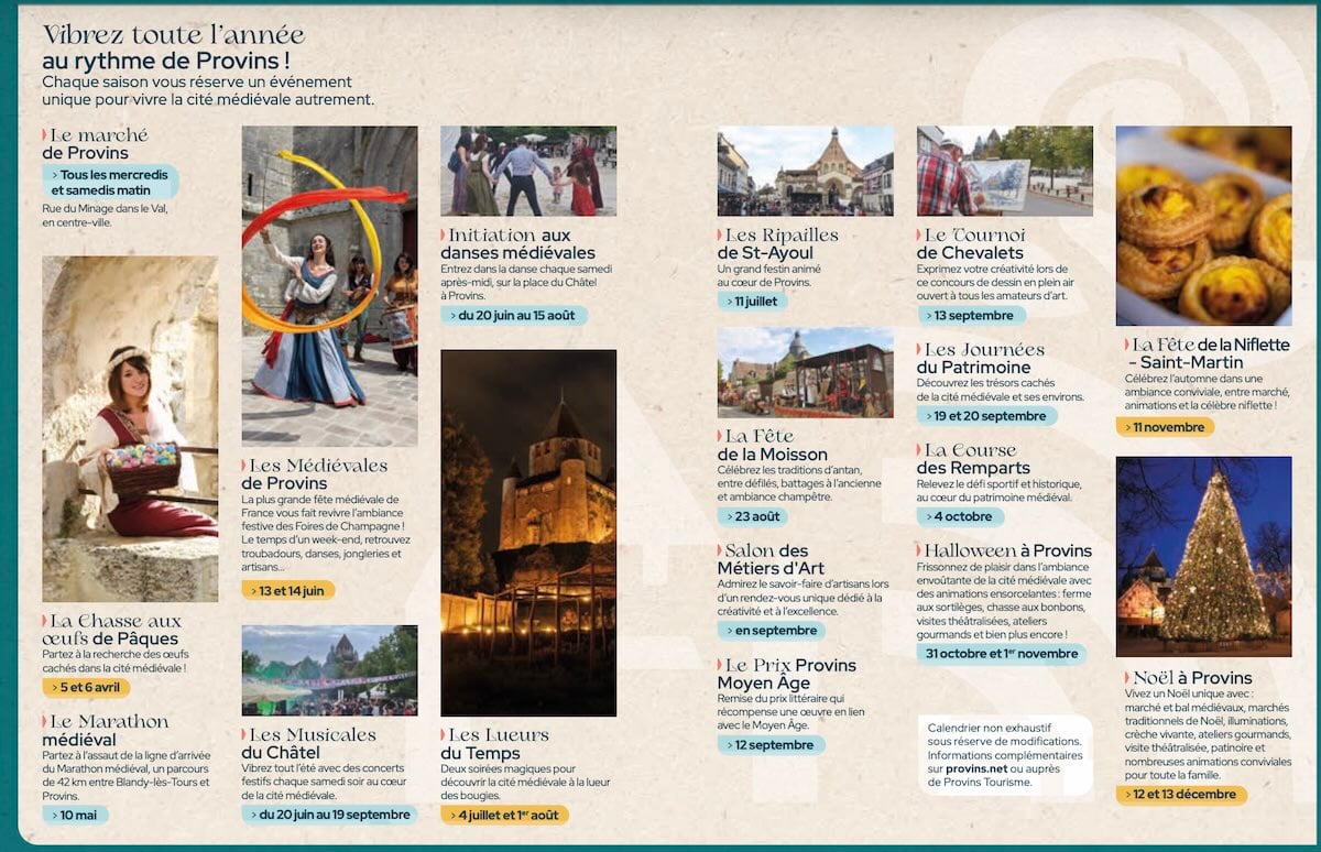 agenda visiter Provins